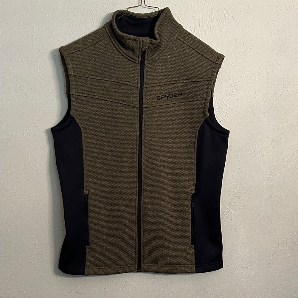Spyder Olive Khaki and Black Performance Vest